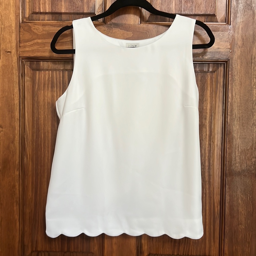 J.Crew white sleeveless blouse